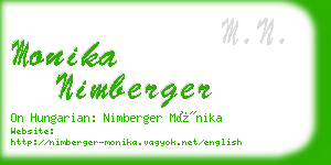 monika nimberger business card